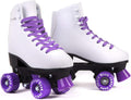 Retro Quad Roller Skates with Colorful Laces - Soft Boot