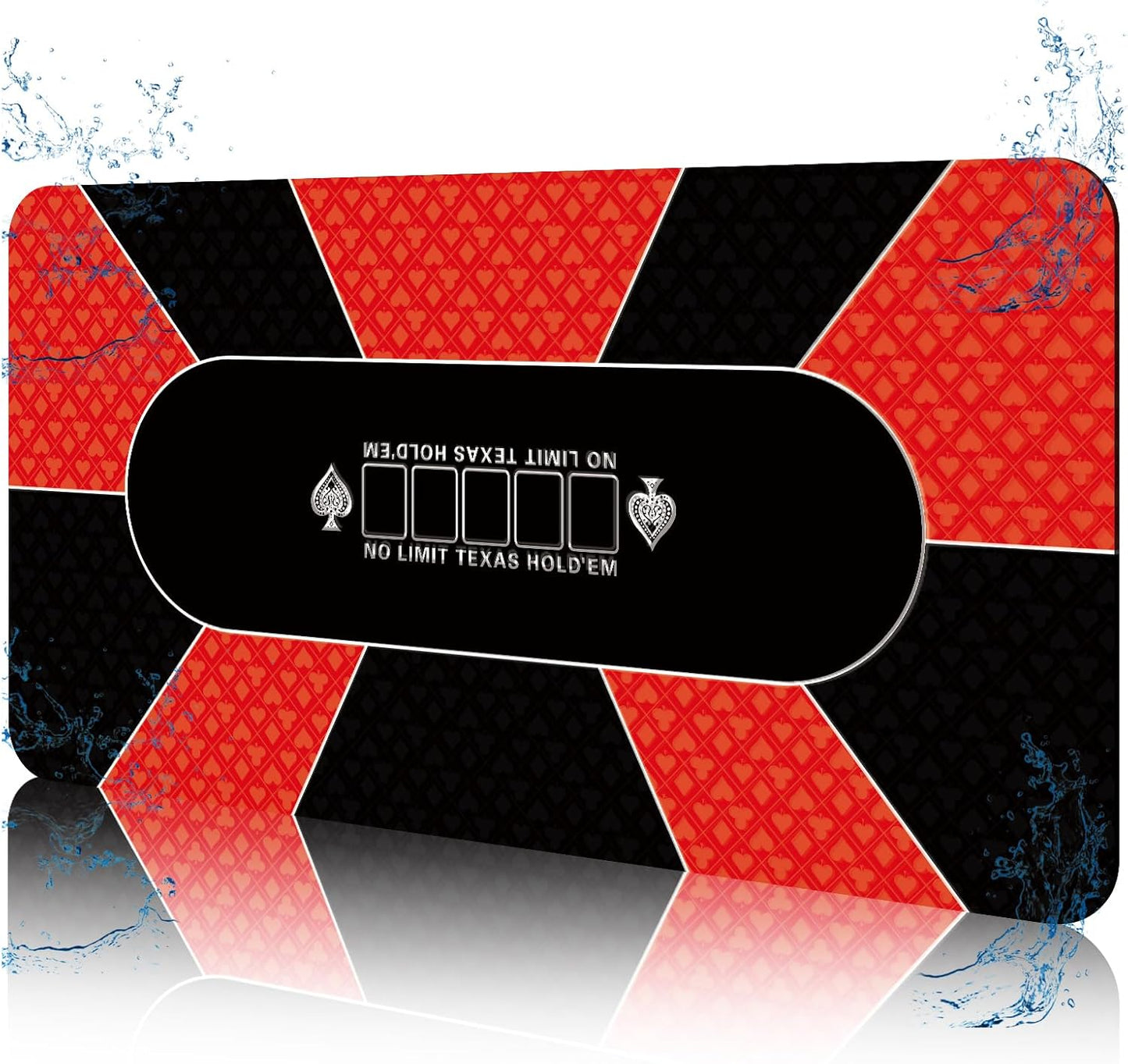 Waterproof 70ft' x 35ft' Poker Mat for 8 Players - Portable Fun