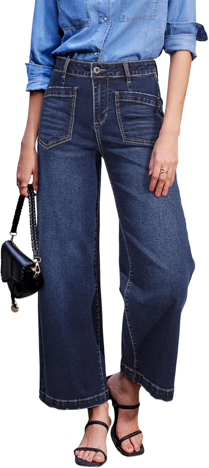 Sidefeel Women's Wide Leg Jeans for Stylish Comfort and Fit