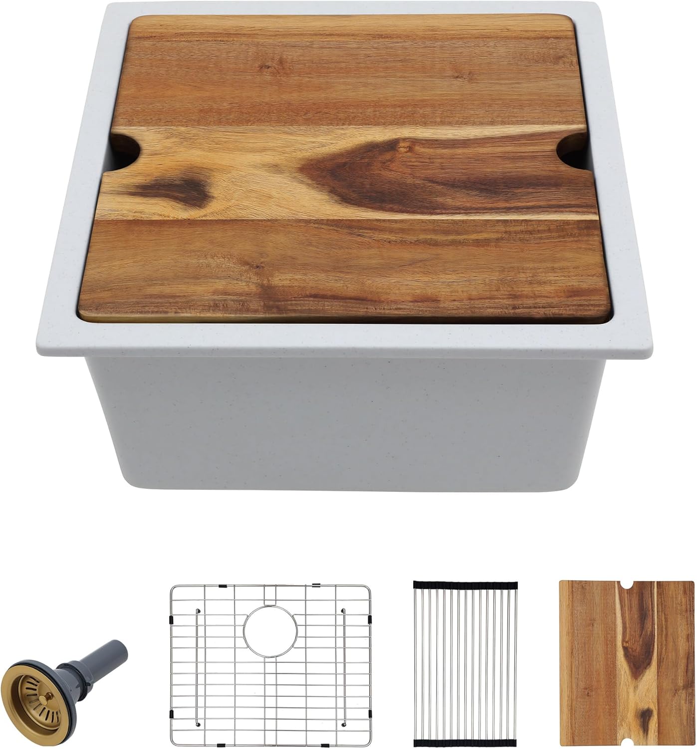 18 Undermount Bar Sink Workstation for Small Kitchen Spaces