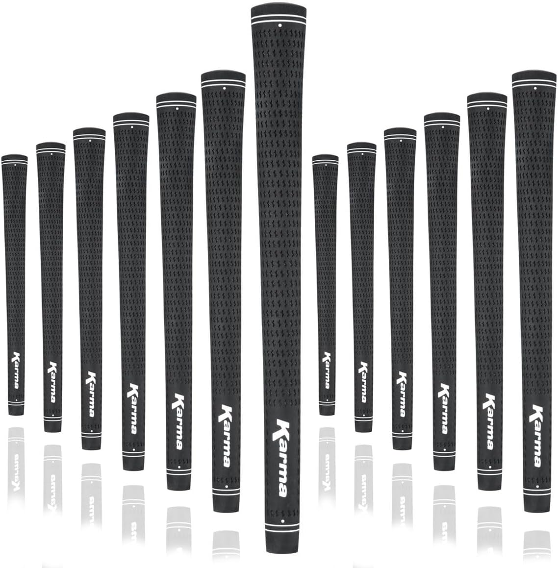 Experience Ultimate Comfort: Karma Velour Black Midsize Golf Grips