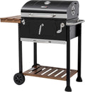 24-Inch Charcoal Grill BBQ Smoker - Spacious Backyard Cooker