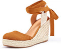 FISACE Womens Espadrille Platform Wedge Sandals - Comfortable Summer