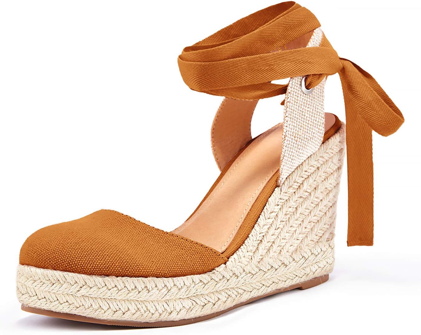 FISACE Womens Summer Espadrille Heel Platform Wedge Sandals