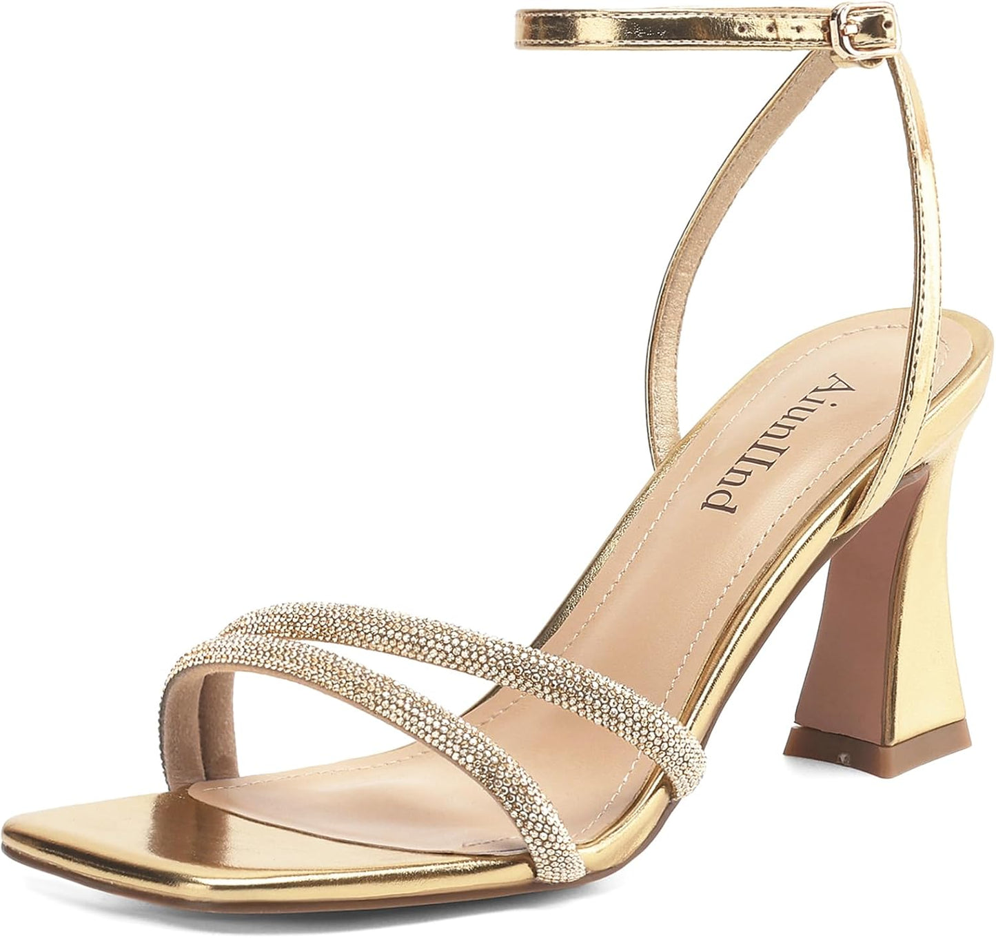 Heeled Sandals for Women with Chunky Block High Heels