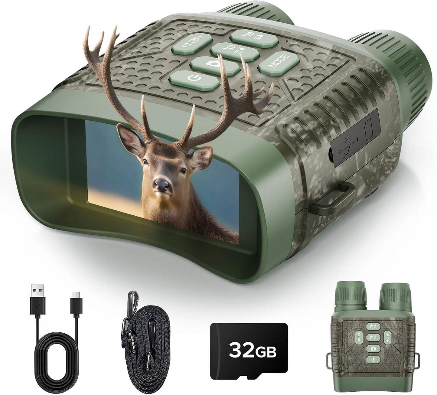 4K Night Vision Goggles with 10X Zoom and 5000mAh Battery
