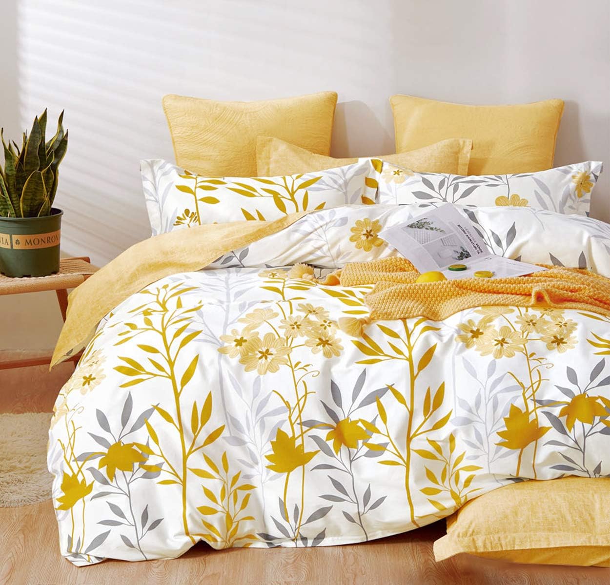 SLEEPBELLA Duvet Cover King Size - Elegant Reversible Design
