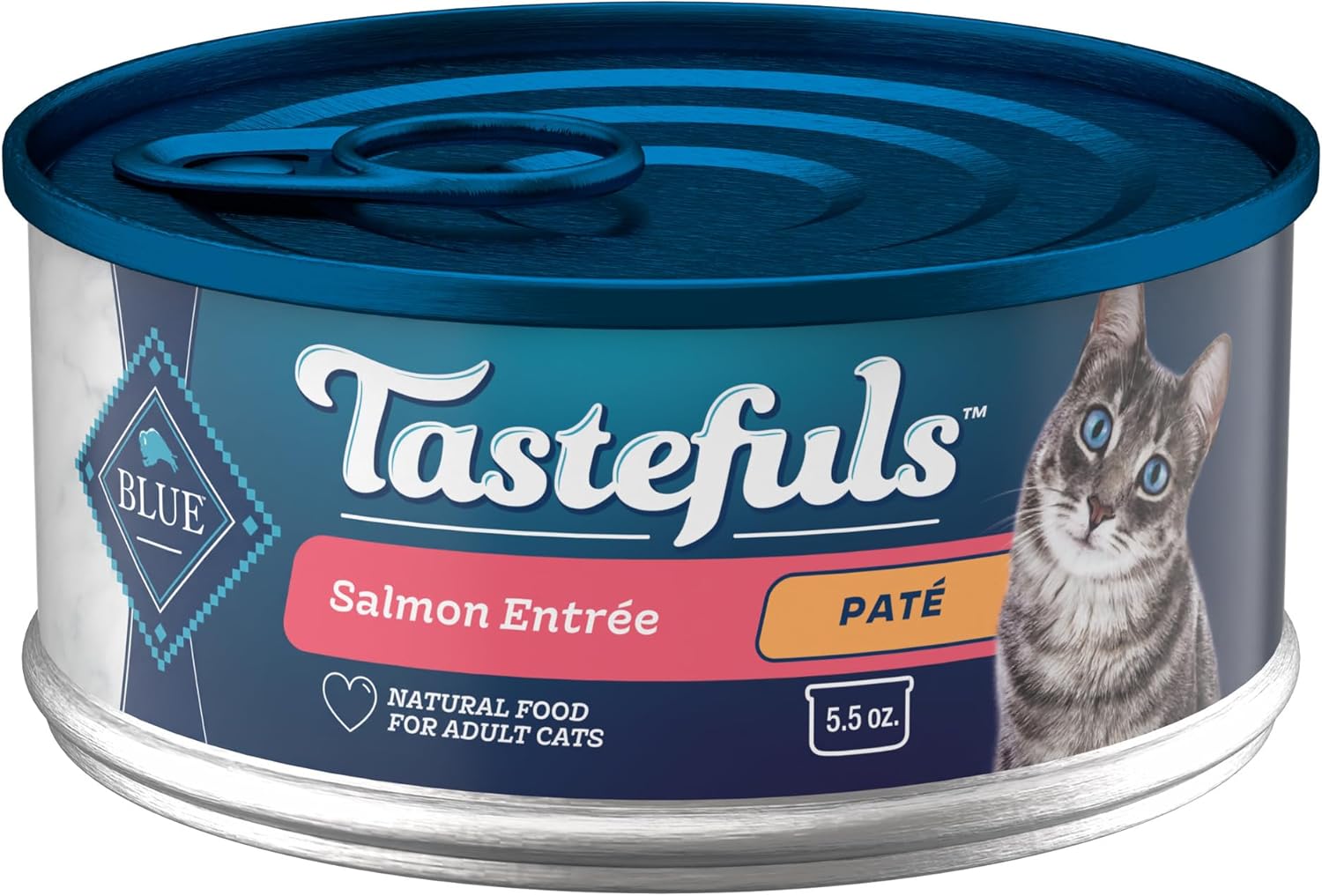 Blue Buffalo Tastefuls Wet Cat Food Pate with Real Salmon