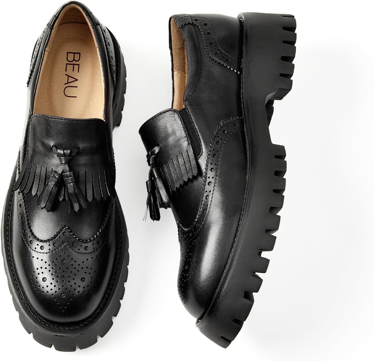 Chunky Loafers for Women: Stylish Leather Platform Shoes