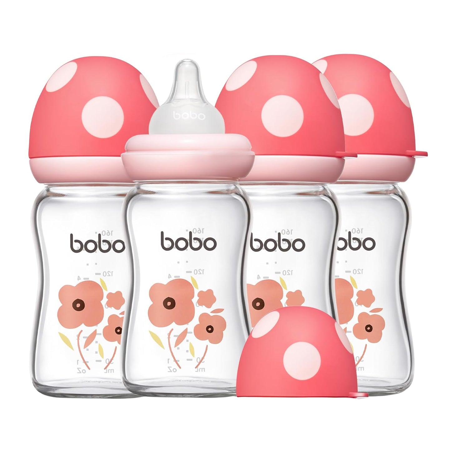 YOHKOH Natural Glass Baby Bottle for Newborns - Anti-Colic Design