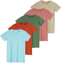 Girls Short Sleeve Dry-Fit Crew Neck Active T-Shirt 5 Pack