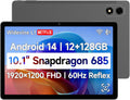 10.1in Snapdragon 685 Android 14 Tablet - FHD IPS, Long Battery