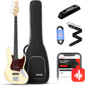 Donner Electric Bass Guitar 4-String JB-Style Beginner Kit - Ready