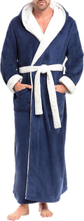 Luxurious Hooded Fleece Robe for Men for Chilly Days