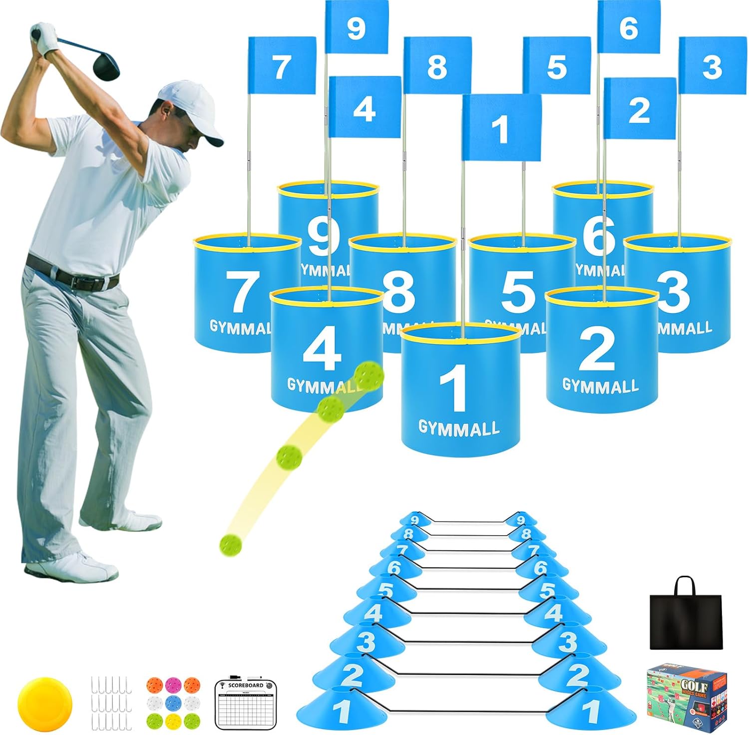 9-Hole Bucket Golf Game Set - Fun for All!