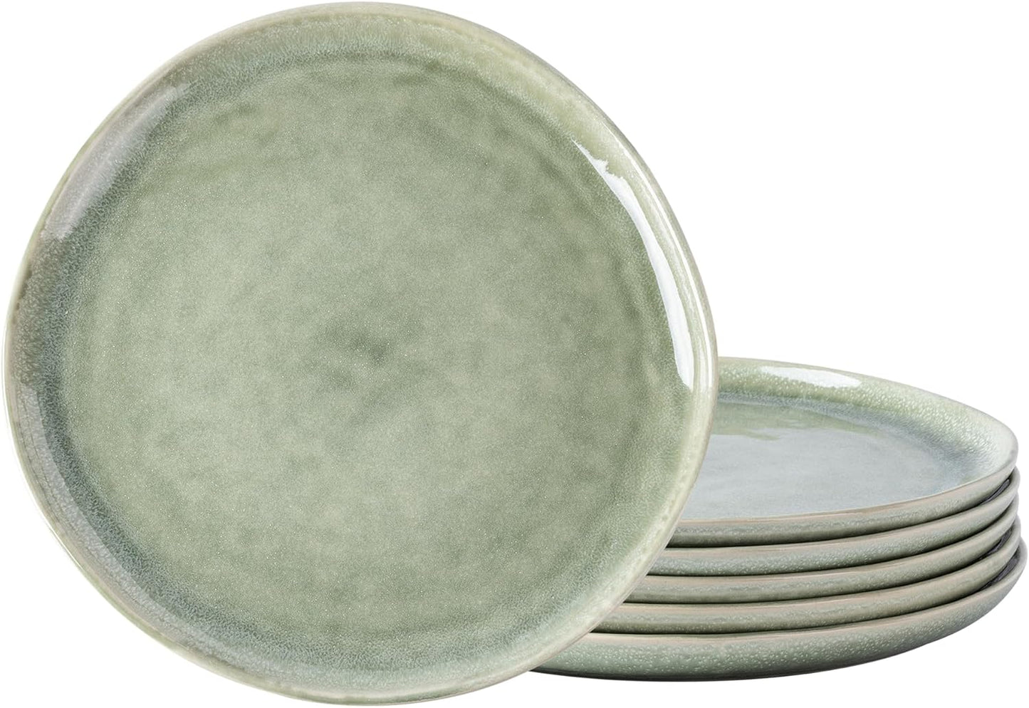 AmorArc Ceramic Dinner Plates Set of 6, Unique 10.5 Inch Design