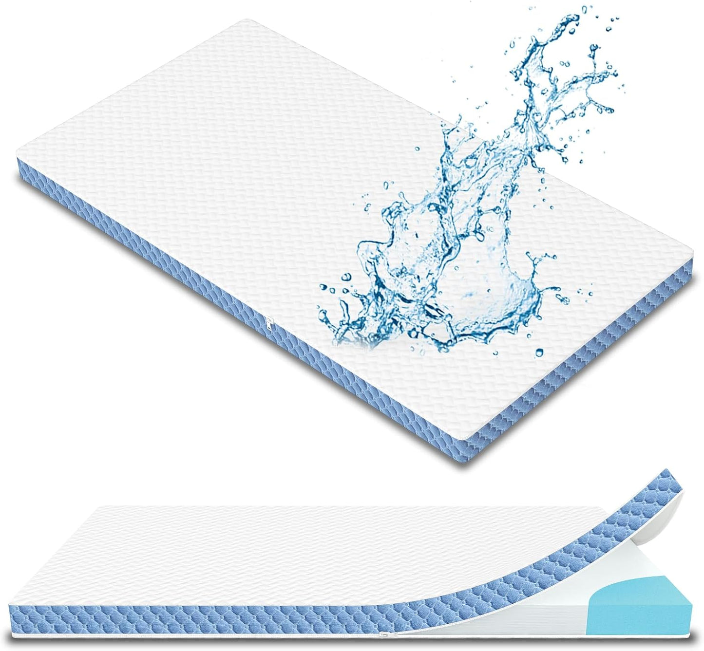 2in Toddler Mattress Topper with Ultra-Soft Memory Foam Comfort