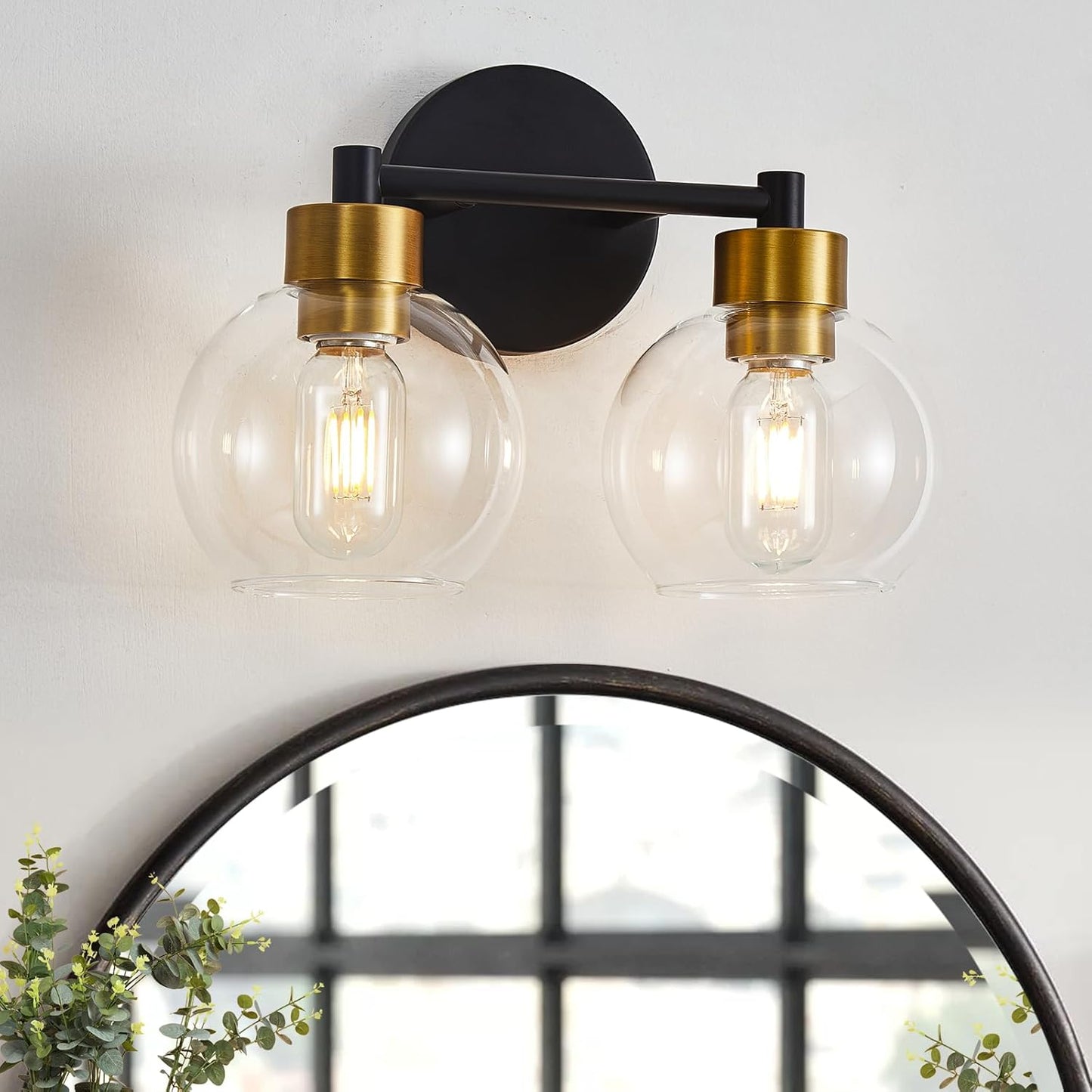 Black and Gold Bathroom Light Fixtures for Modern Luxury Decor
