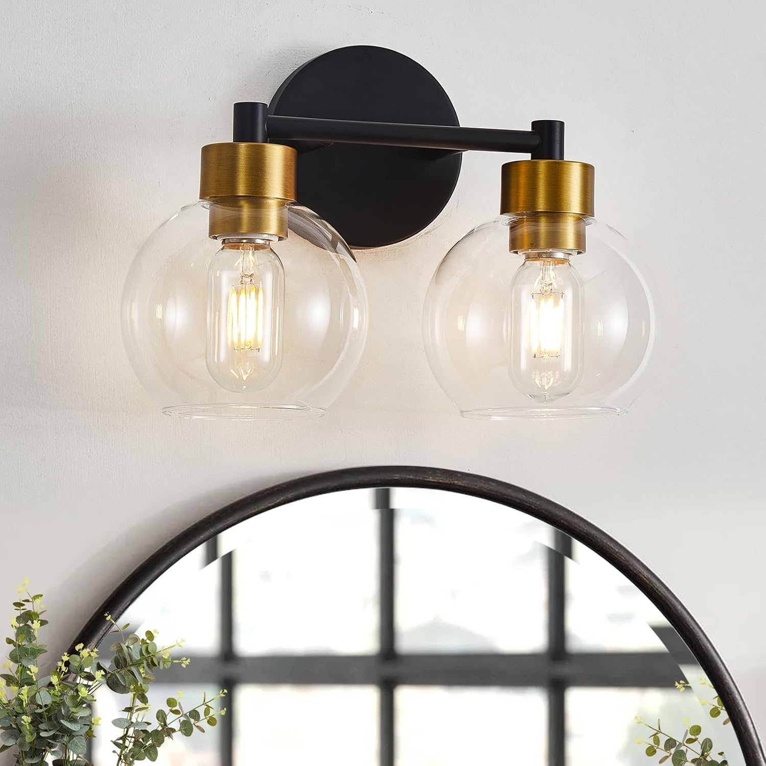 Black and Gold Bathroom Light Fixtures for Modern Luxury Decor
