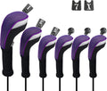 6 Pack Andux Golf Head Covers Set for Wood and Hybrid Protection