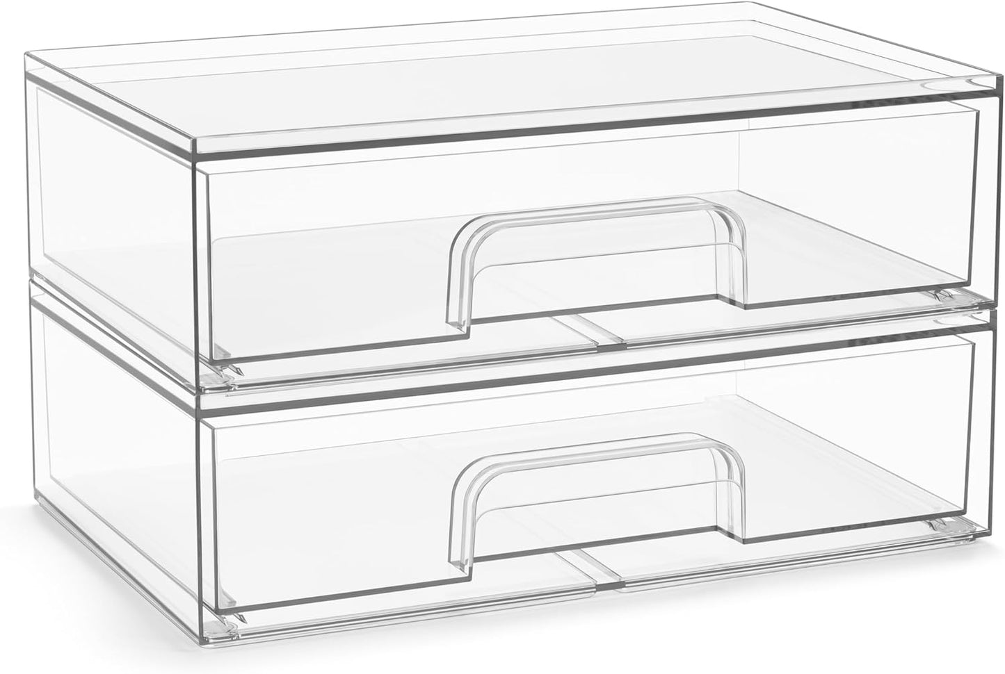 Sorbus Acrylic Storage Containers - Stackable Organizers for Home