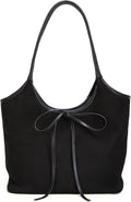 Vintage French Bow Tote Bag Large Capacity Hobo Bag - Chic Carryall