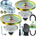 2 Pack Pre-Greased GY21098 Spindle Assembly with Pulley and Belt