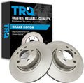 TRQ Rear Brake Rotors Set Vented for 2011-2017 BMW X3 & X4