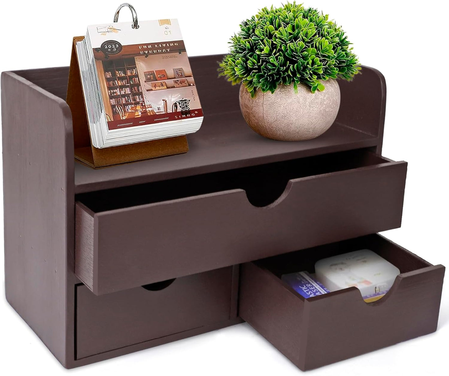 Besti Wooden Office Desk Organizer for Stylish Desktop Storage