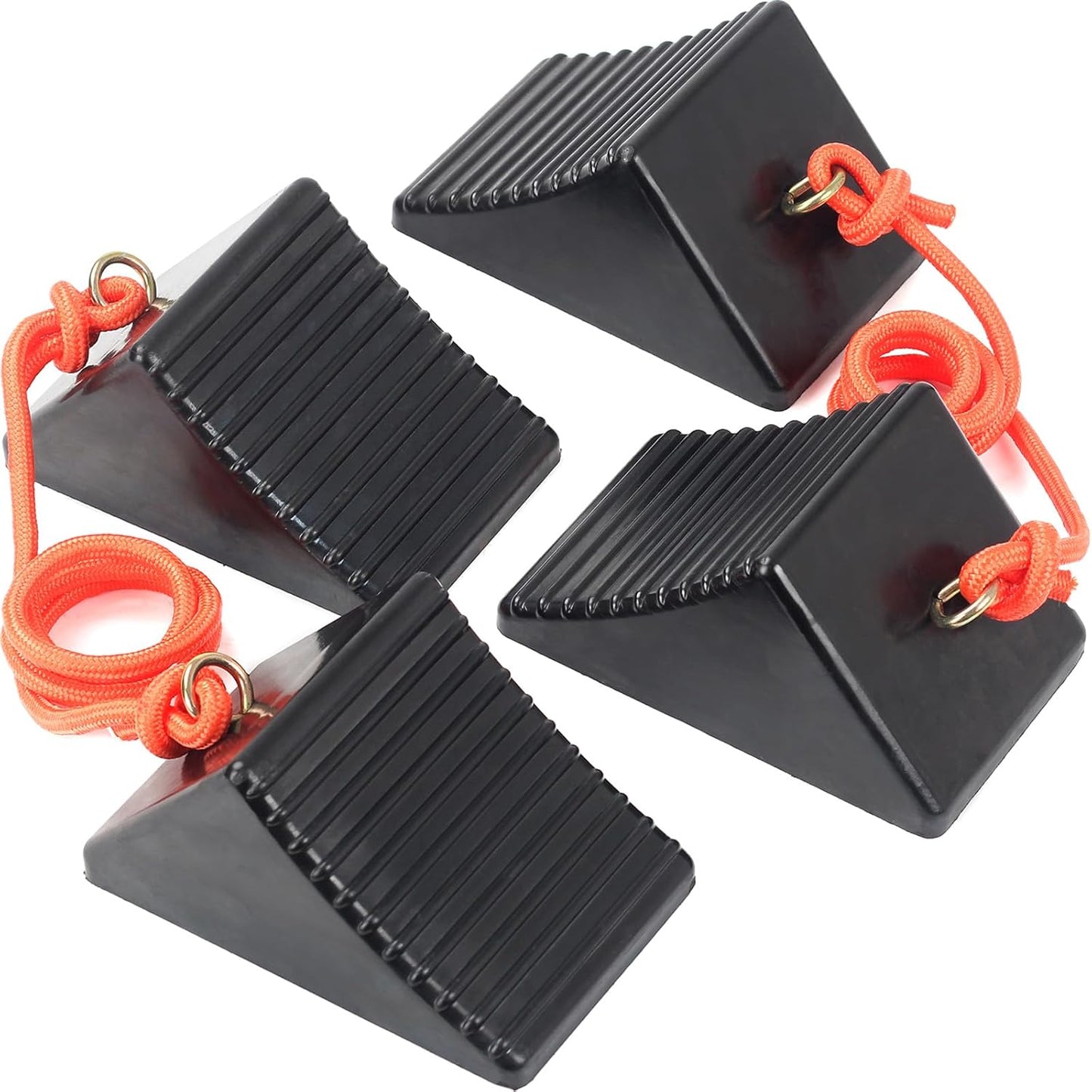 OULEME Heavy Duty Rubber Wheel Chocks for Trailers and RVs