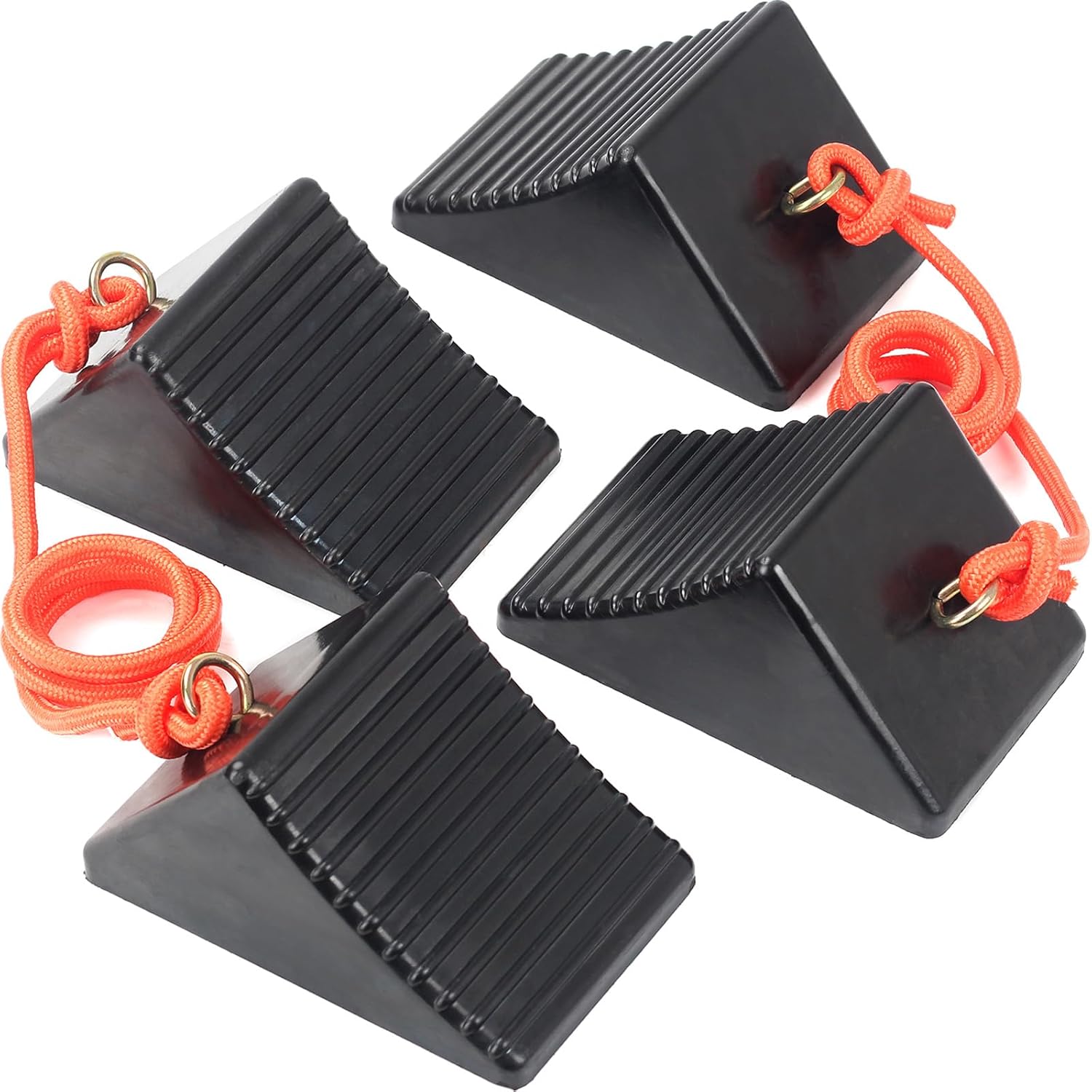 OULEME Heavy Duty Rubber Wheel Chocks for Trailers and RVs