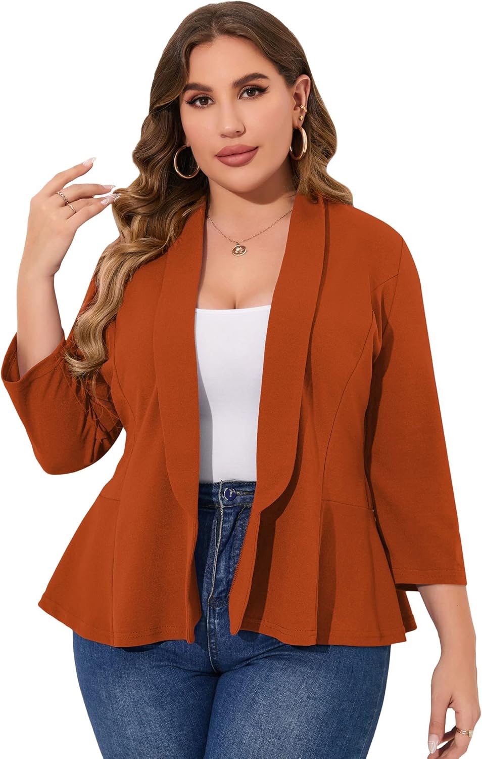 KOJOOIN Women Plus Size Casual Blazer for Every Occasion