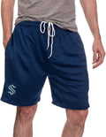 Calhoun NHL Men's Team Logo Air Mesh Shorts - Breathable Gym Wear