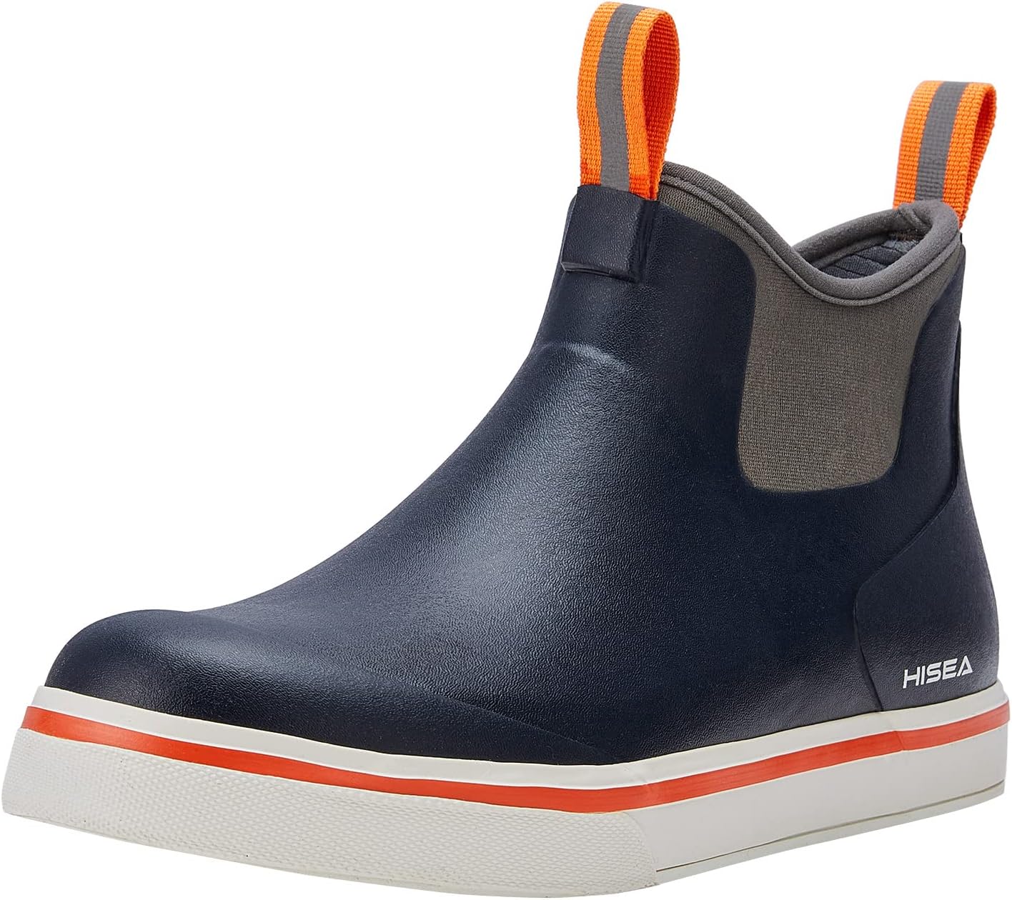 HISEA Men's Deck Rain Boots for Fishing and Outdoor Activities