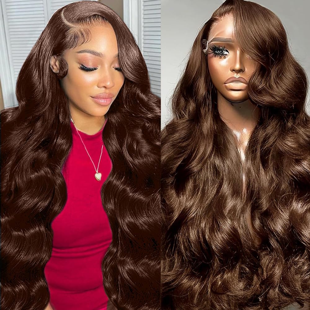 30 Inch Chocolate Brown Lace Front Wig for Stunning Looks