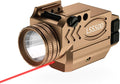 1000 Lumens Pistol Light Red Laser Combo - Compact Tactical Rail Light
