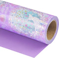 WRAPAHOLIC 30 in Jumbo Reversible Purple Christmas Wrapping Paper