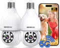 WESECUU Light Bulb Security Camera 2K - Outdoor 360 WiFi