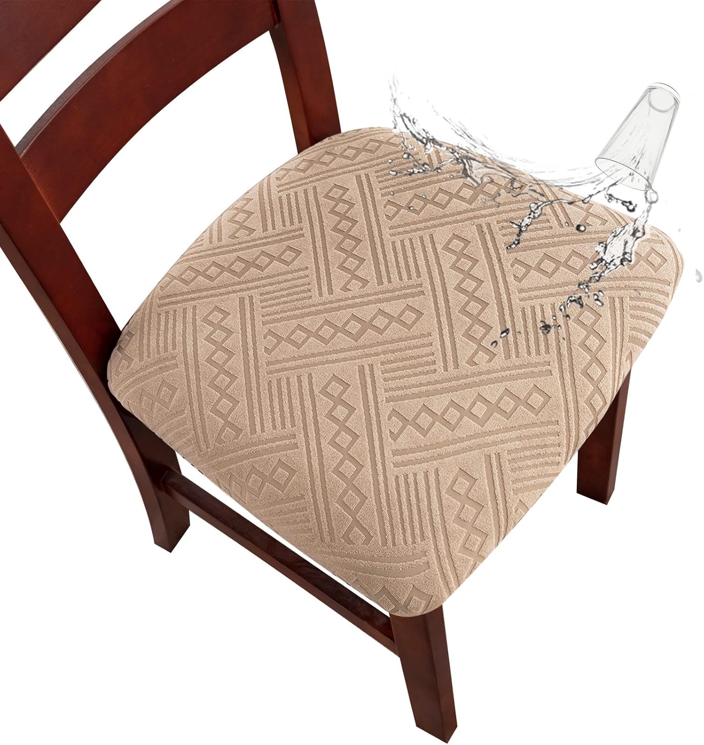 Genina Chair Seat Covers Waterproof for Dining Room Protection