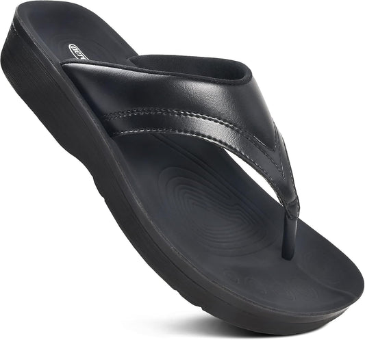 AEROTHOTIC Arch Support Flip Flops for Women - Stylish Comfort