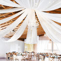 6 Panels White Ceiling Drapes for Wedding Ceiling Drapes 5ft x 20ft