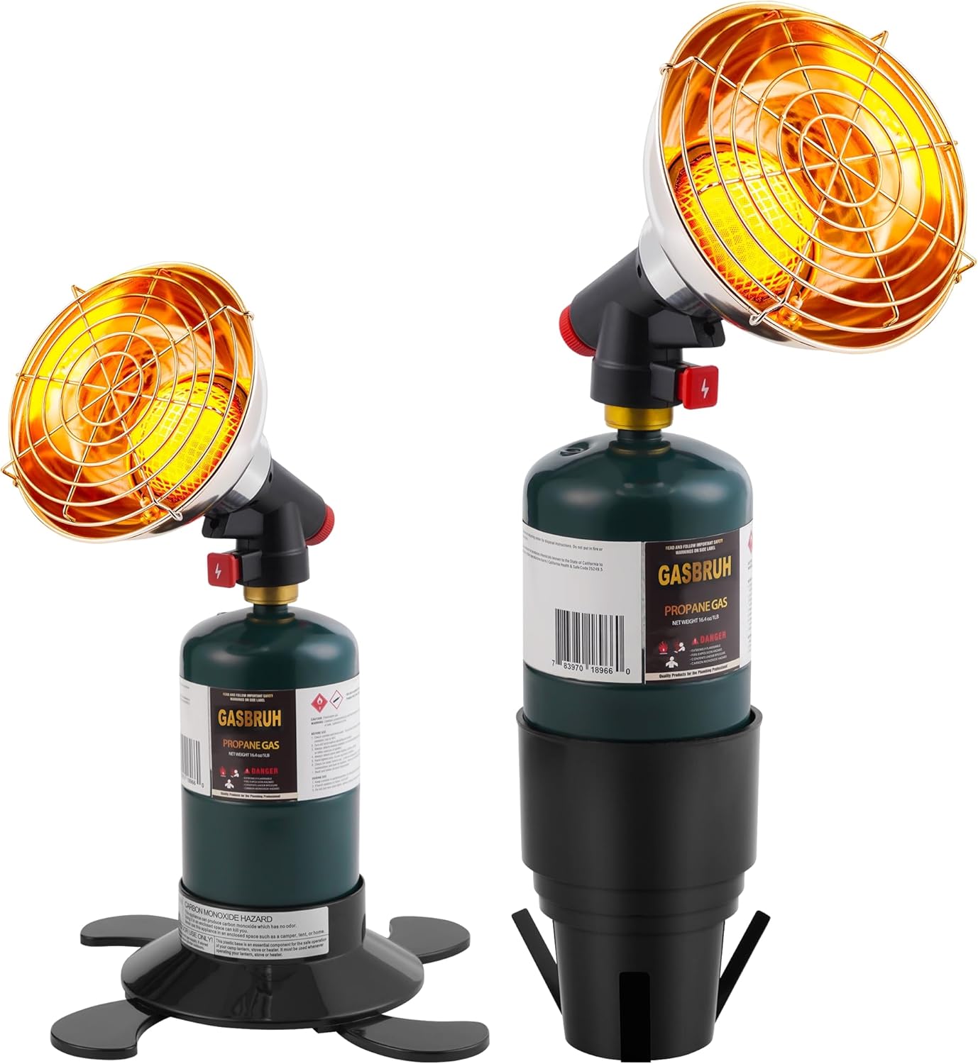 GasBRUH 2-IN-1 Portable Propane Heater - 6800BTU Golf Cart Heater