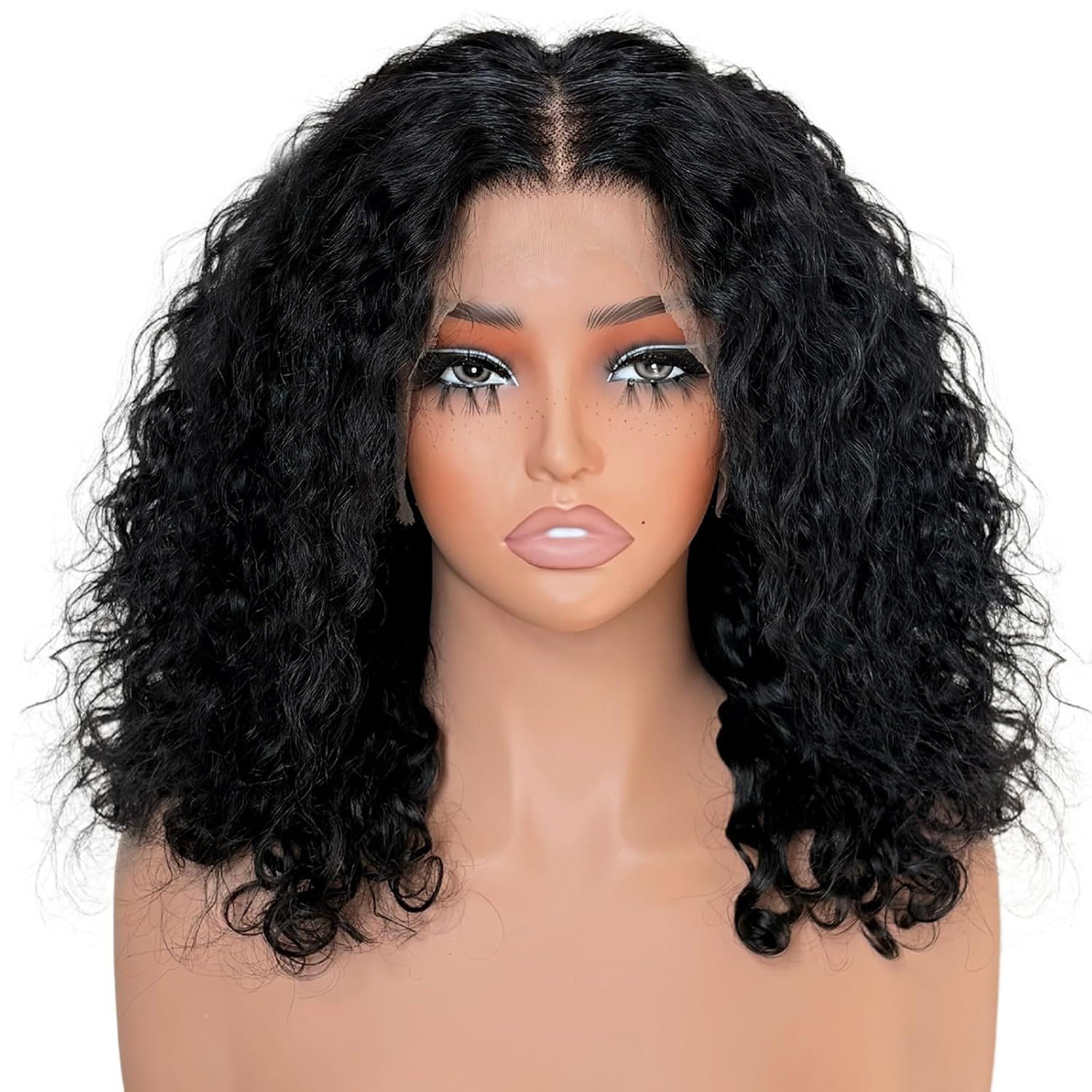 Burmese Curly Human Hair Wig 13x4 Lace Front for Natural Look