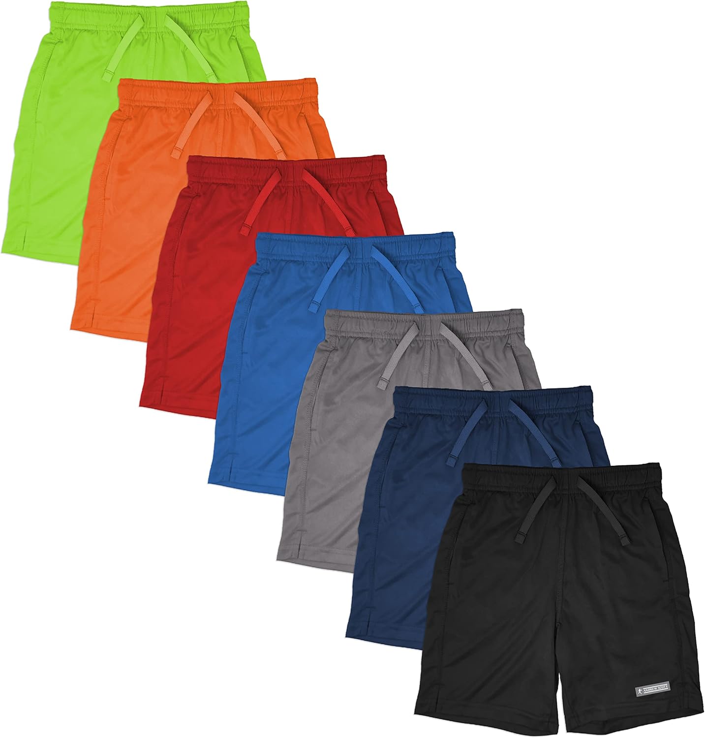 Boys Active Performance Basketball Sport Shorts Multi Pack 6ft Inseam