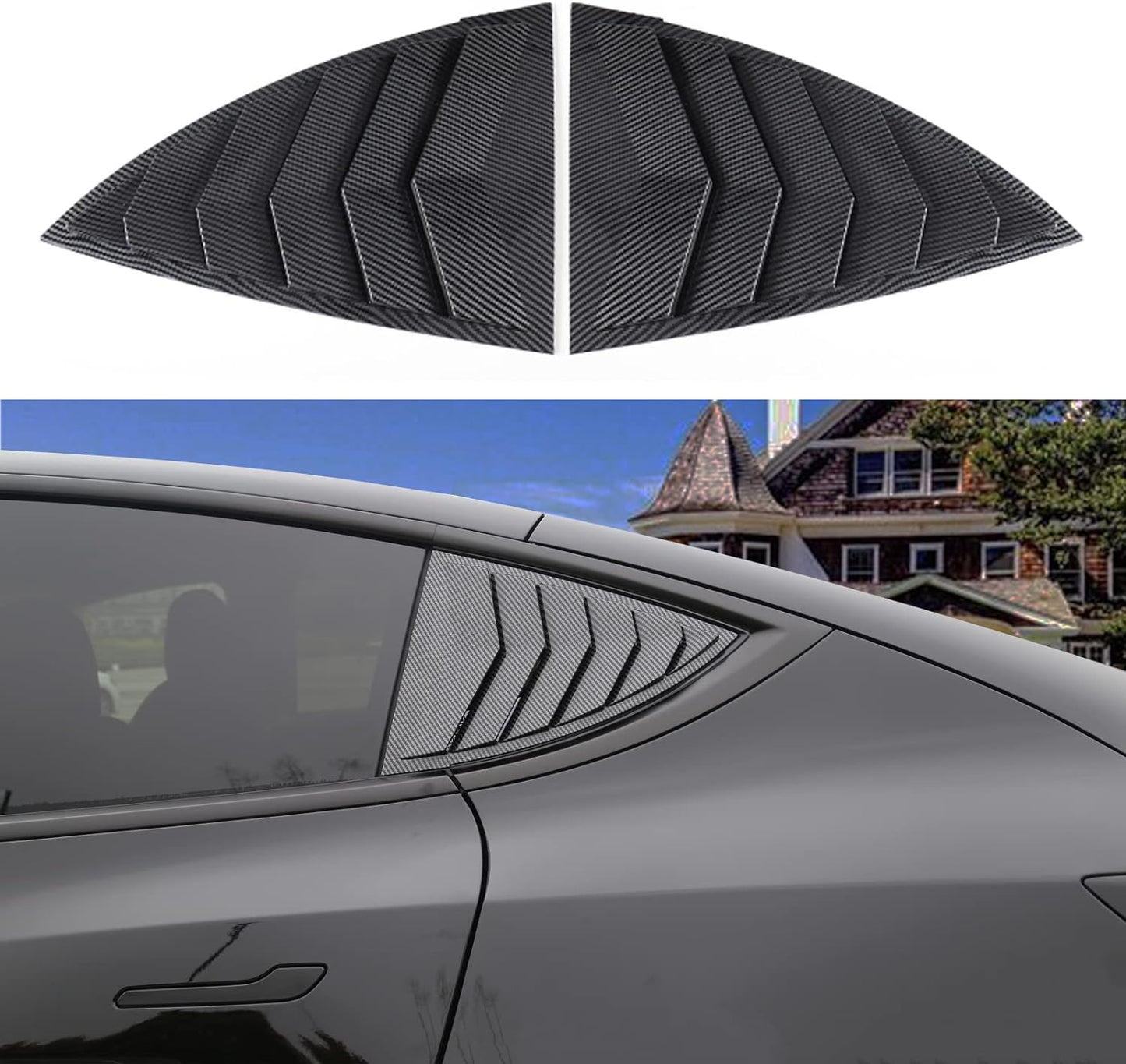 YHCDSEA Model Y Side Window Louver Cover for Tesla 2021-2025