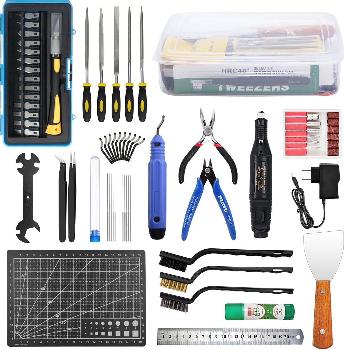 Pro 3D Printing Tools Kit with Electric Polisher for Makers