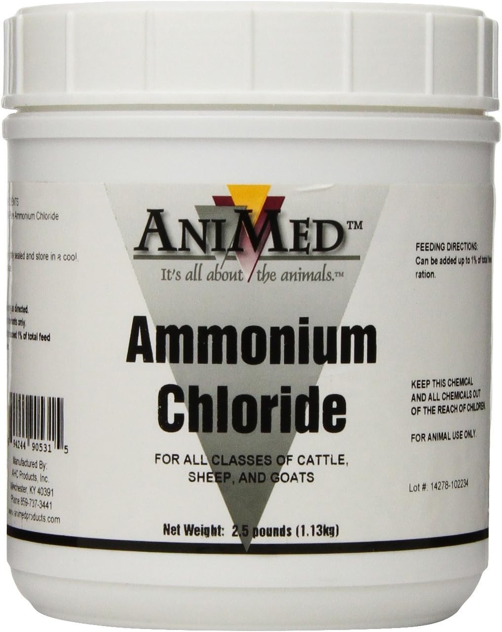 AniMed Powder 99.9-Percent Ammonium Chloride for Pets and Livestock