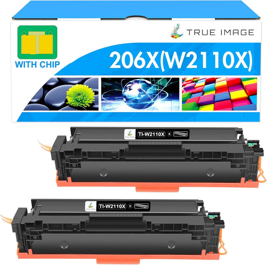 206X 206A W2110X Black Toner Cartridge by TRUE IMAGE
