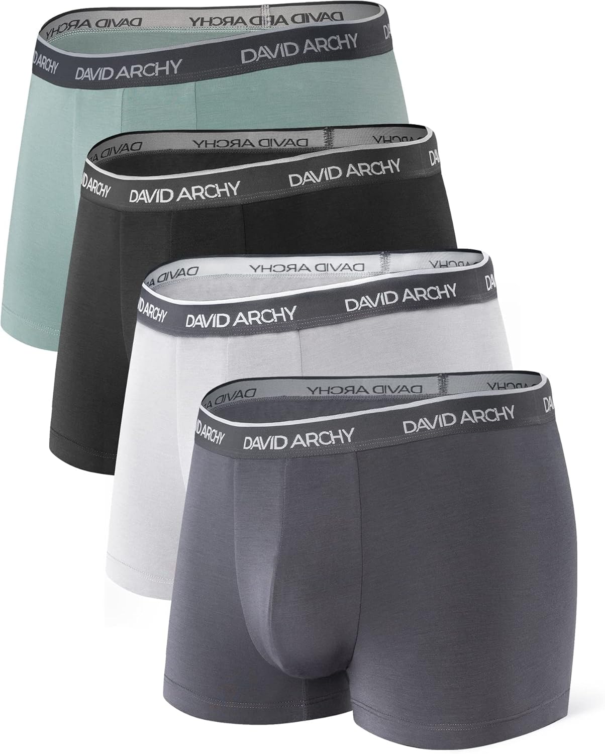 DAVID ARCHY Mens Trunks Underwear Soft Breathable Rayon Bamboo