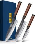 HOSHANHO 3 Piece Knife Set - Professional High Carbon Steel Kitchen